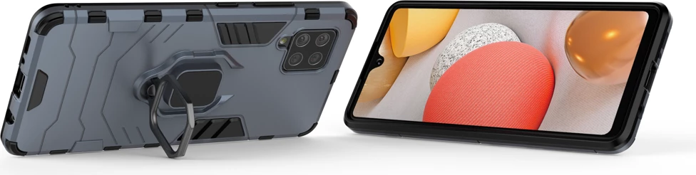 Mbështjellës Hurtel Ring Armor me këmbë, për Samsung Galaxy A42 5G, Blu