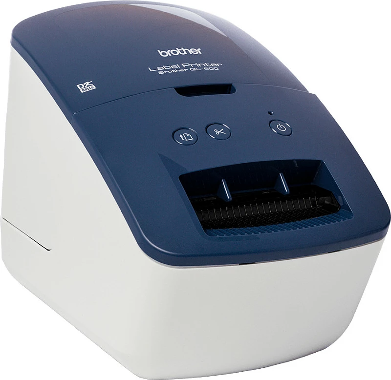 Printer etiketash Brother QL-600B, termik direkt, USB, 300 x 600 DPI, blu/bardhë
