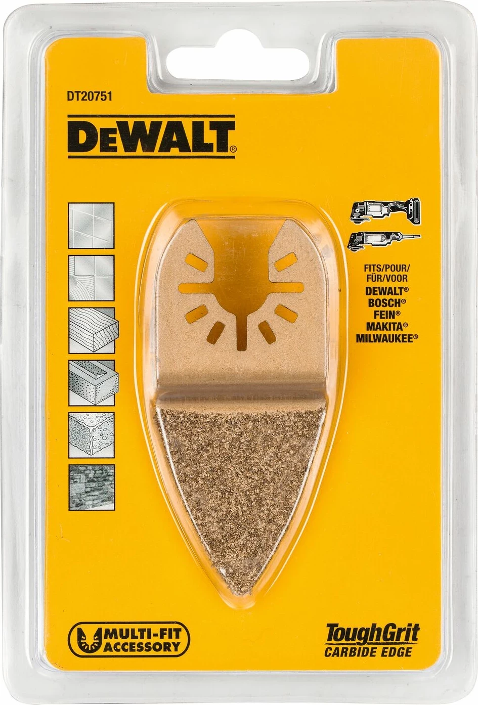 Rezilo karbidi trekëndësh për multi-tool oscillating DeWalt DT20751, 1 copë