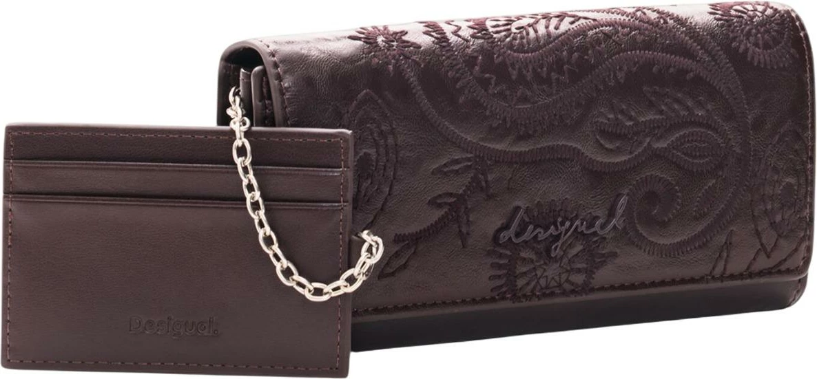 Portofol për femra Desigual MONE_SIROCO MARINA GRA 26WAYP26, kafe e errët