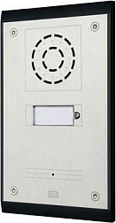 Interkom dere IP 2N Helios IP Uni 9153101, 1 buton, pa kamerë, 115 x 39 x 193 mm, zi/argjend