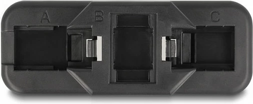 Modul Keystone DeLOCK LSA RJ45/RJ11 Cat.6, set 3 copë, zi/bardhë