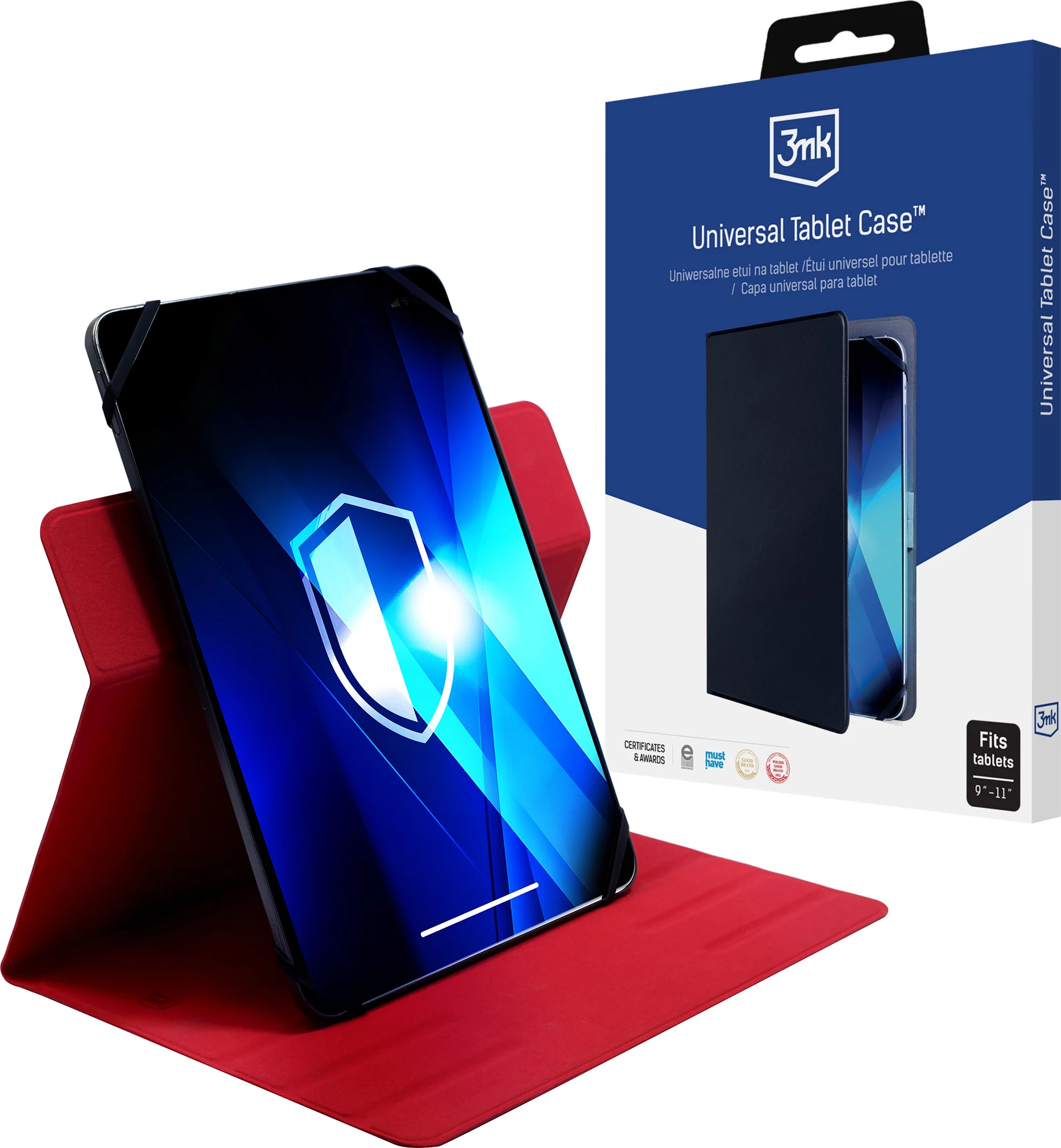 Mbështjellës tabletë 3mk Universal Tablet Case, 9-11 inç, Kuq