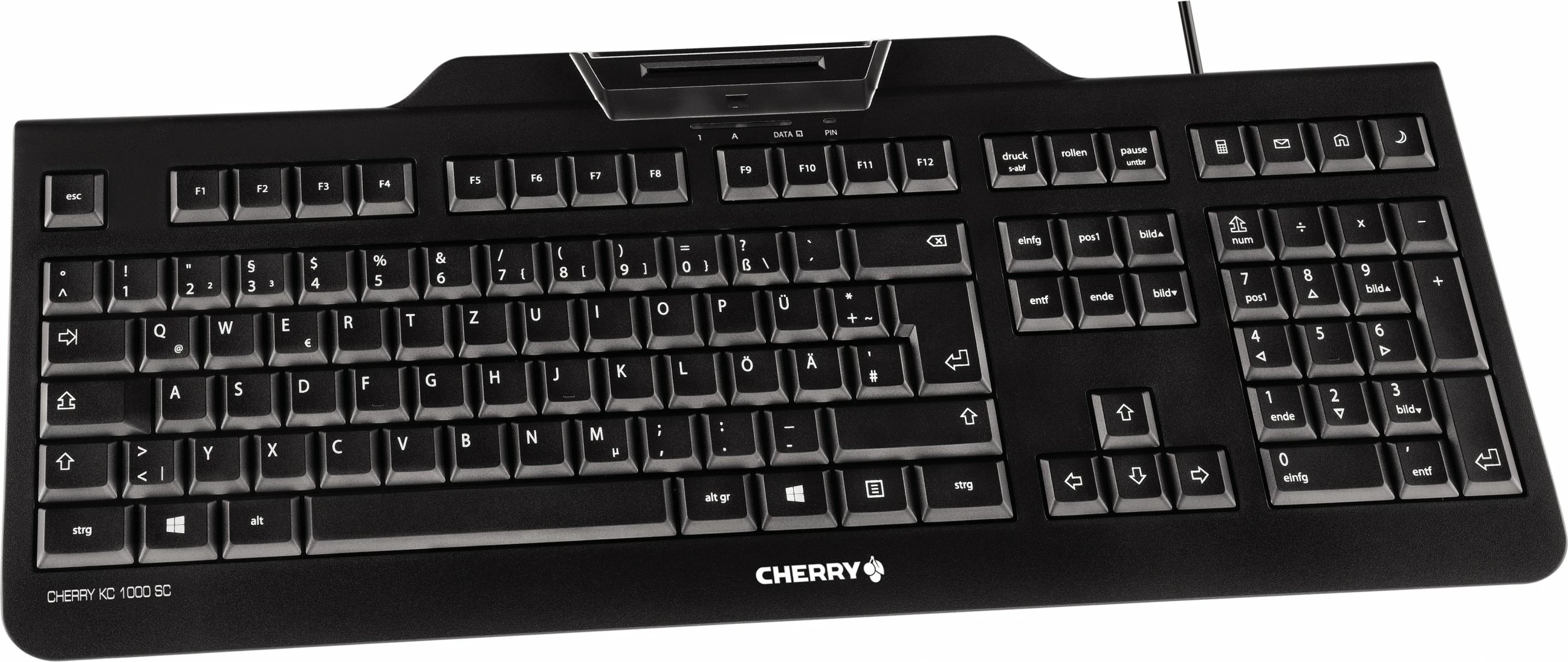 Tastierë Cherry KC 1000 SC, Full-size, Wired, USB, QWERTZ, E zezë