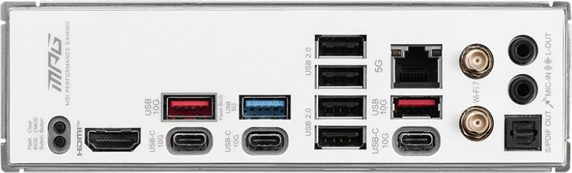 Pllakë amë MSI MPG B850 EDGE TI WIFI, Socket AM5, 256 GB, DDR5-SDRAM, e bardhë