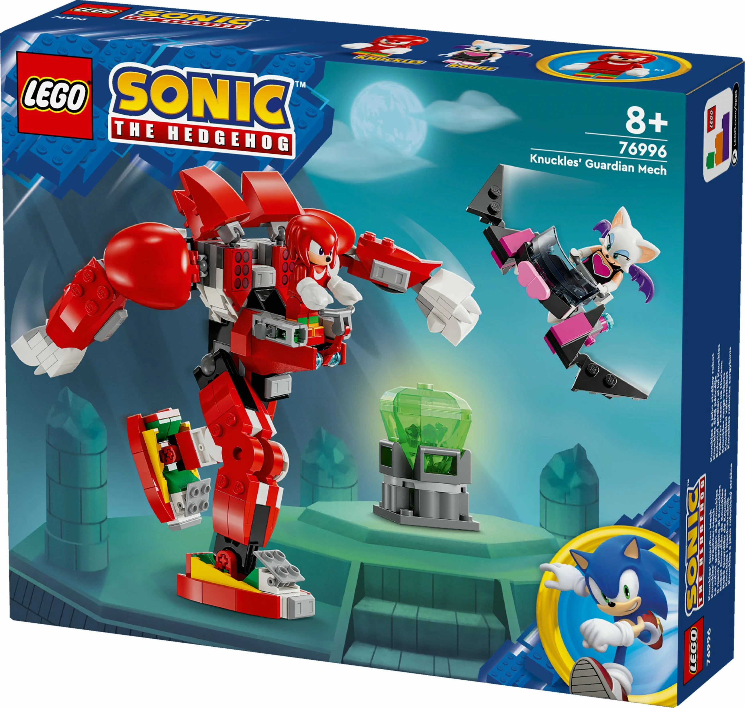 Set ndërtimi LEGO Sonic the Hedgehog 76996 Knuckles Guardian Mech, 276 pjesë, multikolor