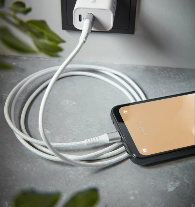 Kabl USB-A në USB-C INTENSO A315C, 1.5 m, 60W QC 3.0, 480 Mbps, e bardhë