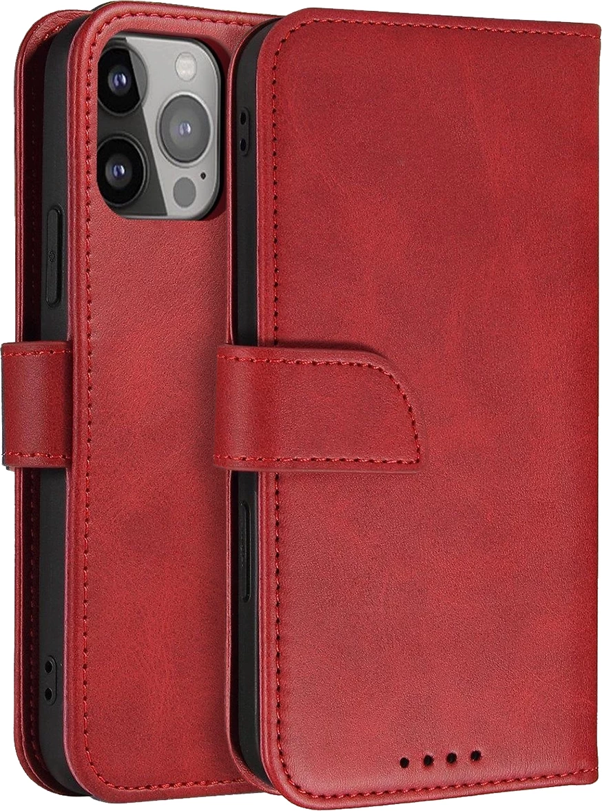 Mbështjellës magnetik me kapak Hurtel për Samsung Galaxy S25, Kuq