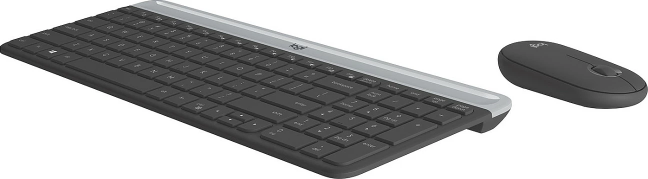 Set tastierë dhe maus wireless Logitech Slim, i zi