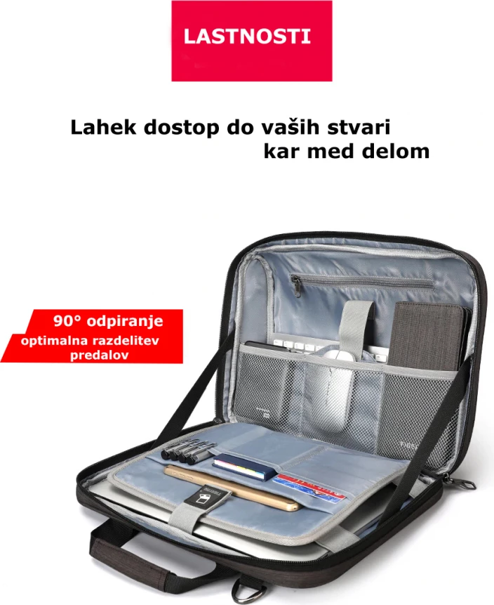 Çantë për laptop Tigernu Vega 13.1\", rezistente ndaj ujit, me rrip shpatulle, kafe