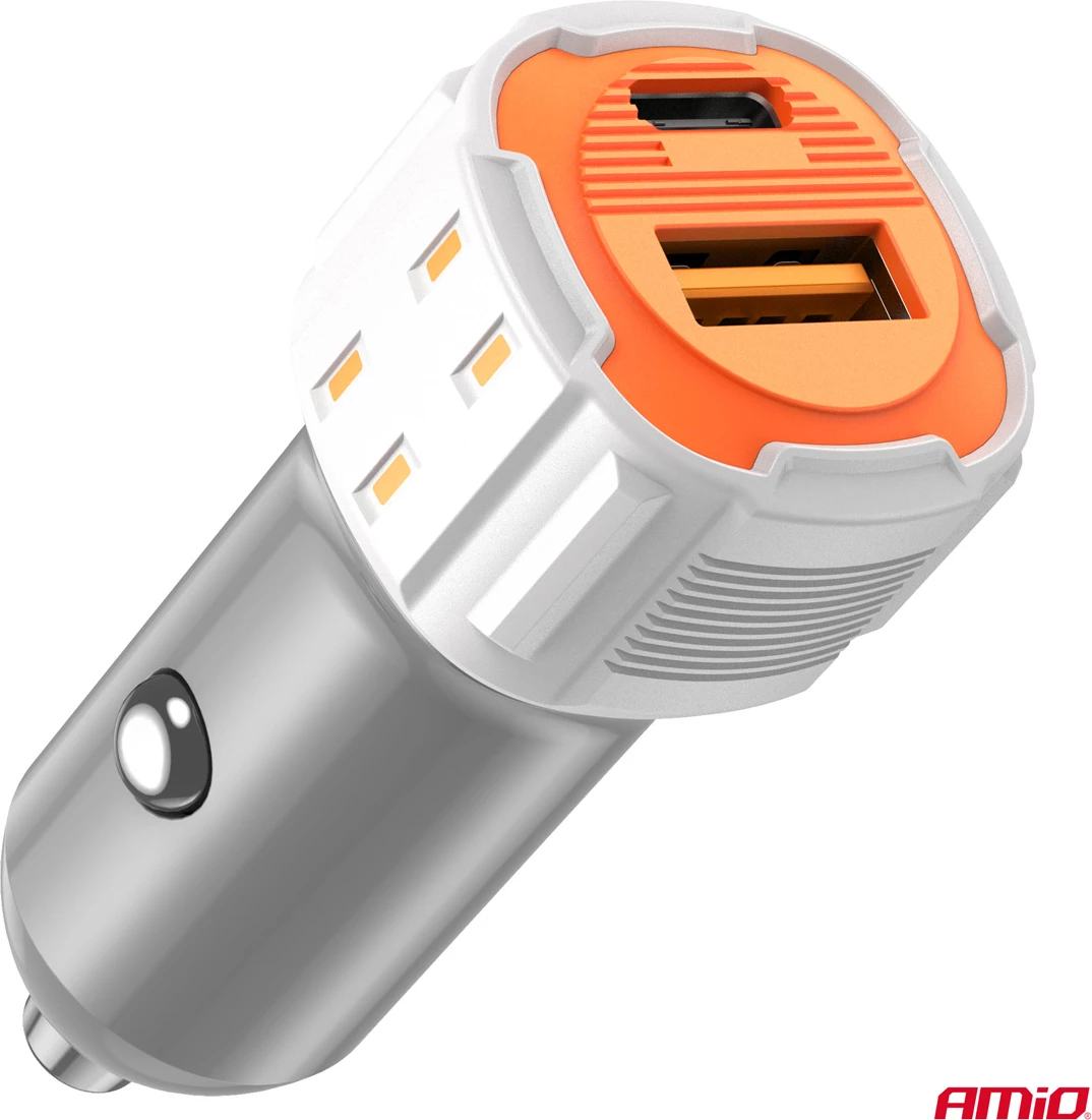 Karikues makine USB-A + USB-C 20W 12/24V 