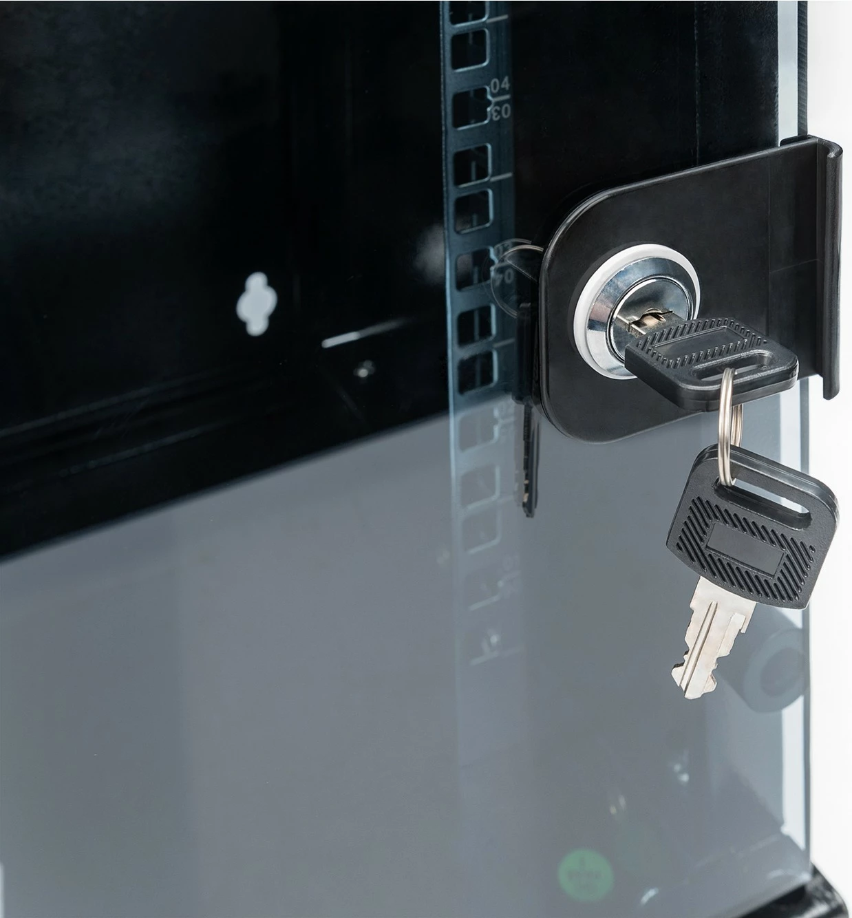 Kasë rrjeti Digitus 6U, montim në mur, xham, 312x300 mm, e zezë