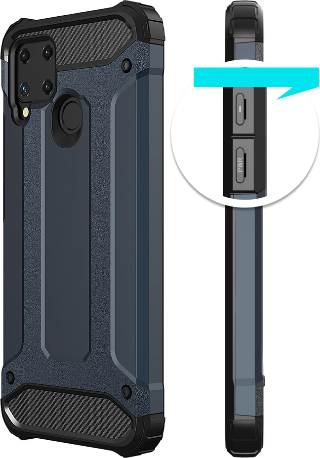 Mbështjellës Hybrid Armor Hurtel për Realme 10 5G / Realme 9i 5G, i zi