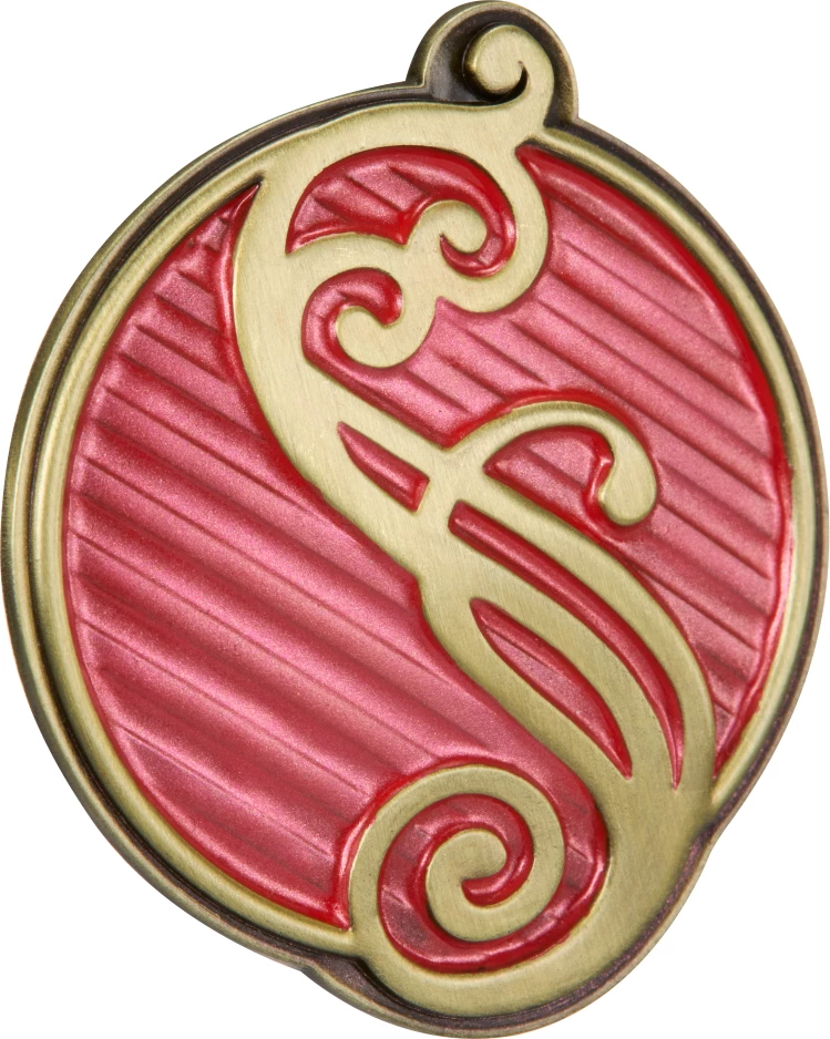 Badge koleksionuese NOBLE COLLECTION Wicked Glinda Shiz University, 3.8 cm, ar antik/kuqe