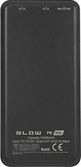 Power bank BLOW PB10A 10000mAh, e zezë 3
