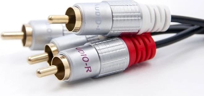 Kabllo audio Qoltec 2xRCA mashkull në 2xRCA mashkull, 3m, e zezë