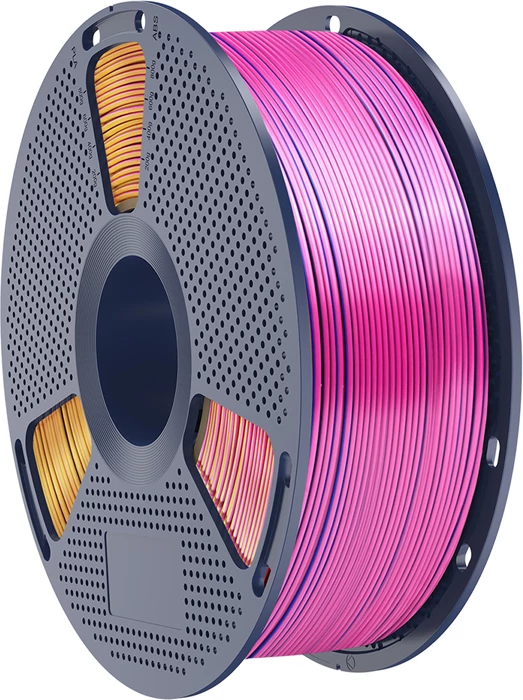 Filament për printer 3D Sunlu PLA+ Silk Tri-Color PLA+ Silk TC R Y Blu, kuqe-verdhë-blu