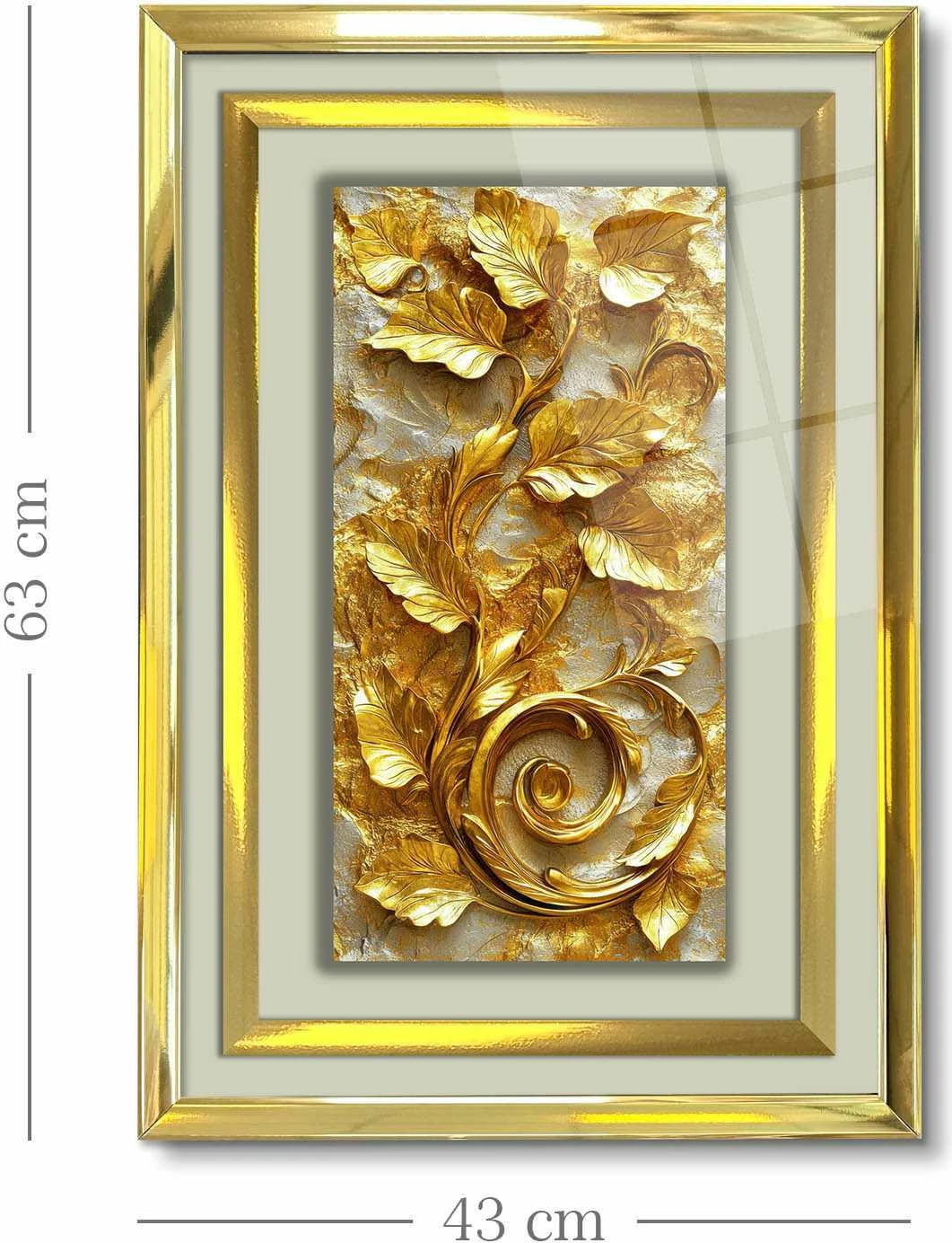 Pikturë dekorative me kornizë, shumëngjyrëshe, Wallity 4363Kromaltınct - 017, 43x65cm