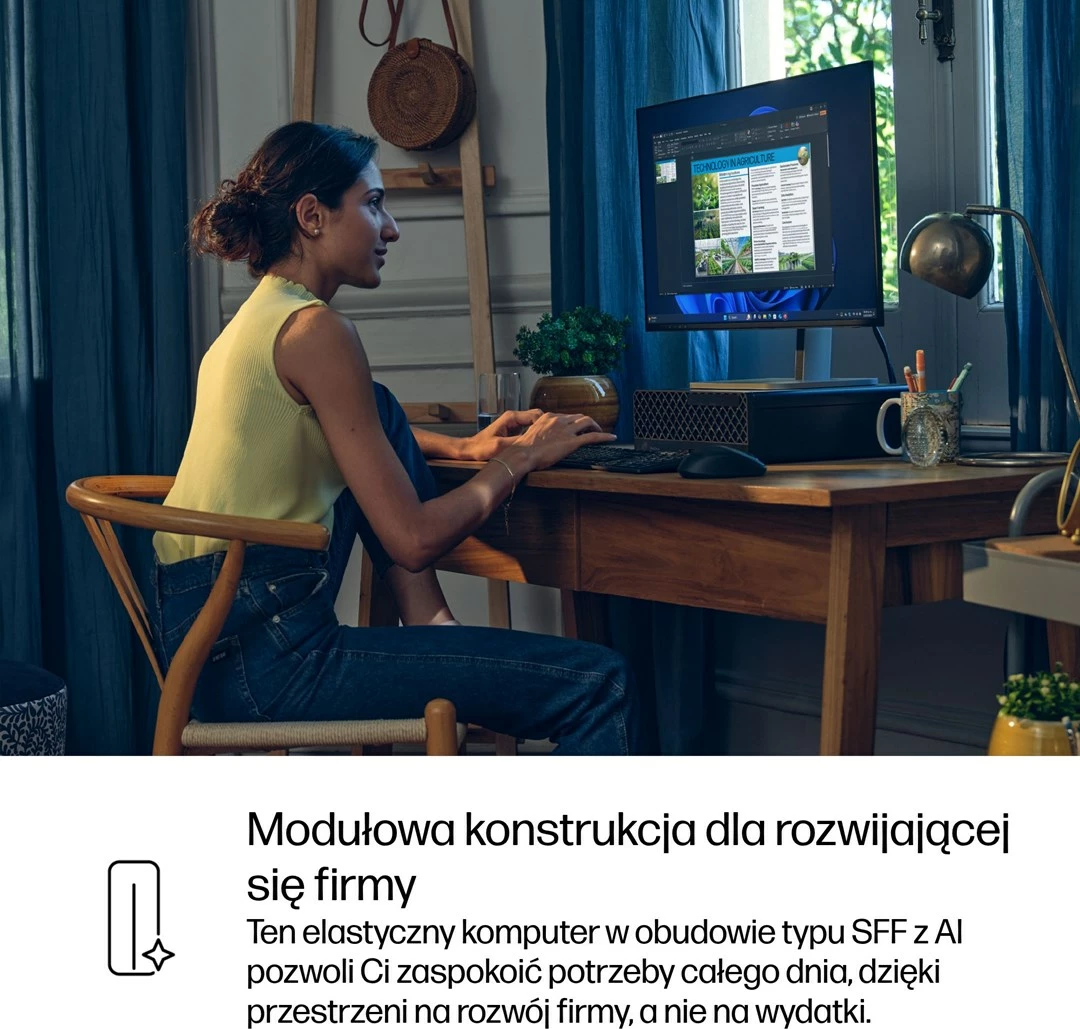 Kasë kompjuteri HP ProDesk 4 SFF G1i AI PC, Intel Core Ultra 5 225, 16 GB RAM, 512 GB SSD, Windows 11 Pro, e zezë