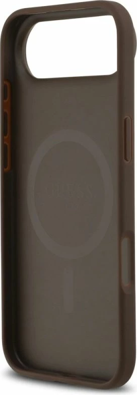 Kapak telefoni Guess 4G Circle Classic Logo MagSafe për iPhone Air, kafe