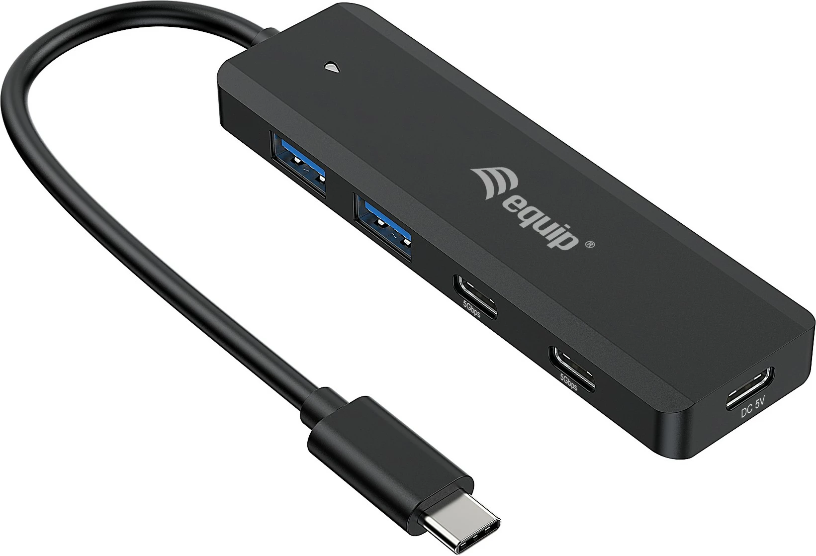 USB hub Equip 4 porta USB-C/USB-A 3.2 Gen 1, 5Gbps, i zi