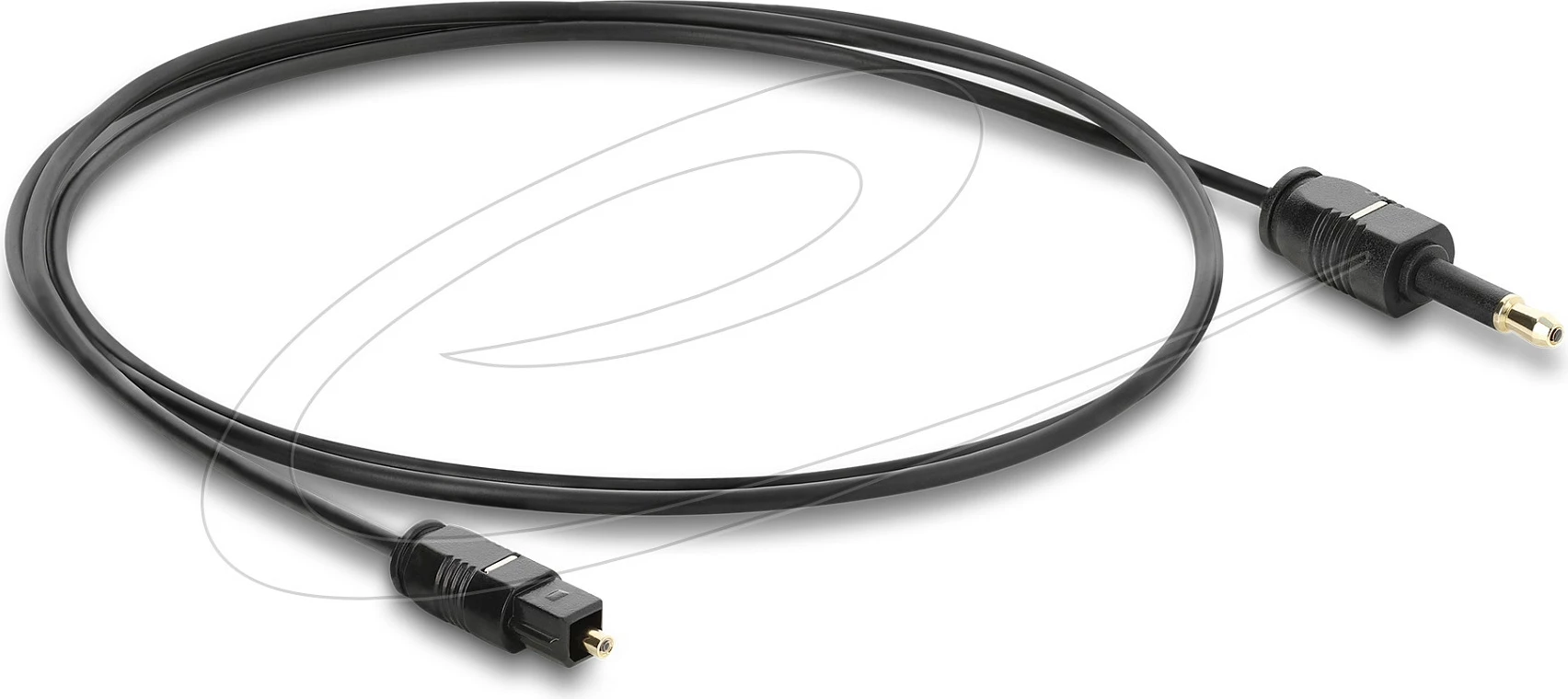Kabllo optike audio DeLOCK mini TOSLINK 3.5mm në TOSLINK, 1m, e zezë