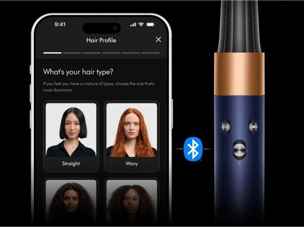 Dyson Hair Styling Airwrap i.d. (107163) Ngjyrë Prusiane Blu/Bakri i Pasur, Ngjyrë e Drejtë+Vale