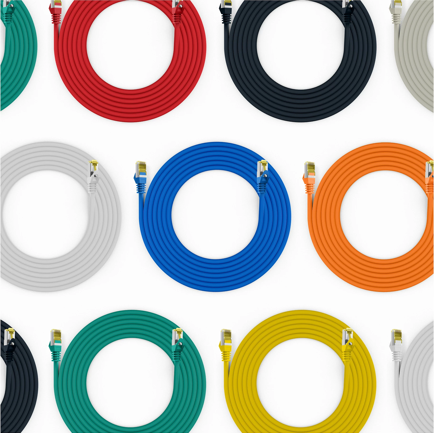 Kabllo rrjeti EFB Elektronik RJ45 Patch Cord Cat6a S/FTP 0.15m, e bardhë