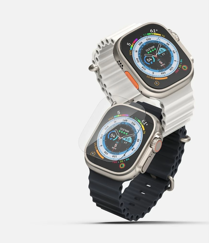 Xham i temperuar për Apple Watch Ultra 49mm, Ringke ID FC Glass, set 4 copë