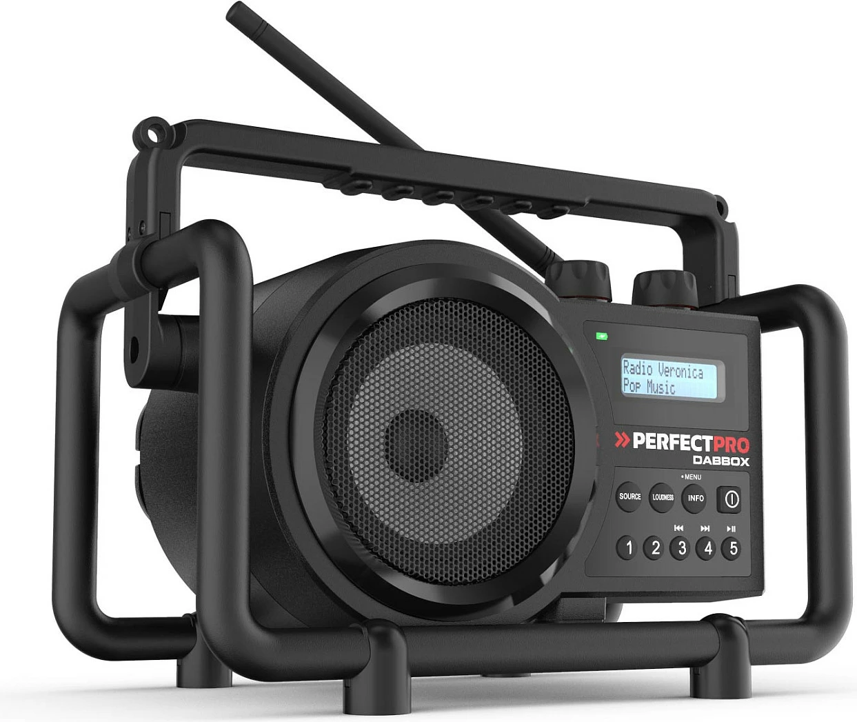 Radio portativ Perfectpro Dabbox, DAB+/FM, Bluetooth, 7 W, IP54, i zi