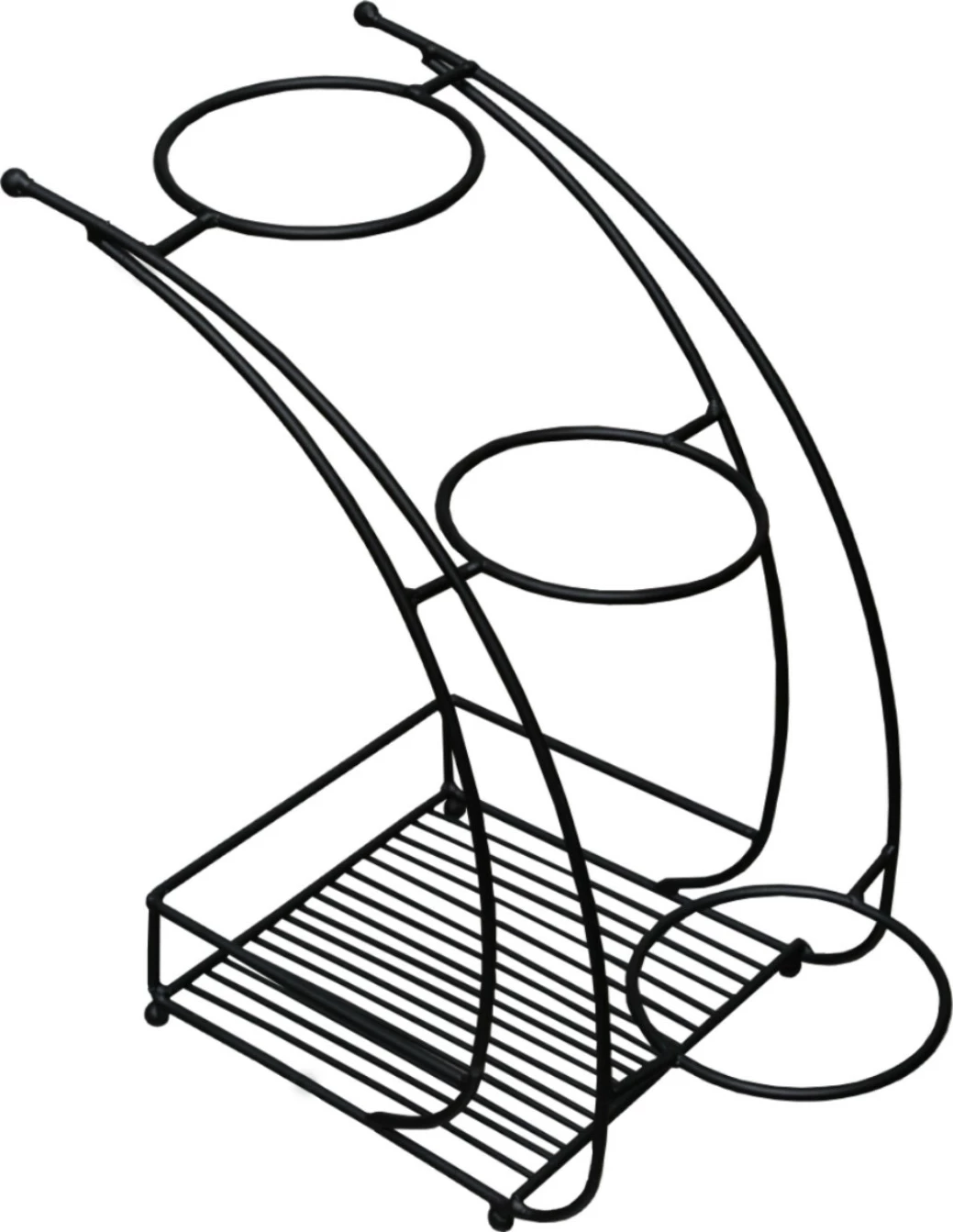Jardiniere dekorative, dizajn Aberto, SEH - 4567, ngjyrë e zezë, 19x19x37cm