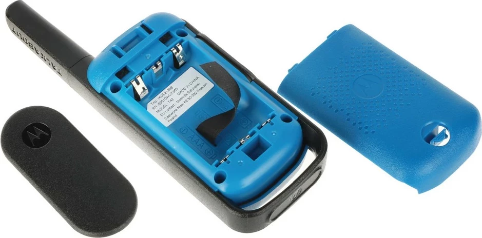 Walkie-talkie Motorola Talkabout T42M, PMR446, 16 kanale, rreze deri 4 km, set 2 copë, blu
