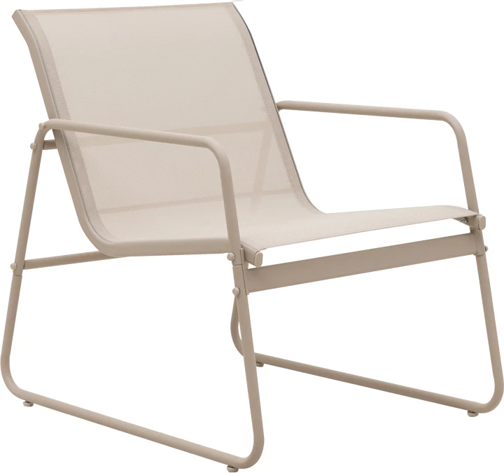 Set verandë për jashtë, tekstilene-metal, ngjyrë kapuçino