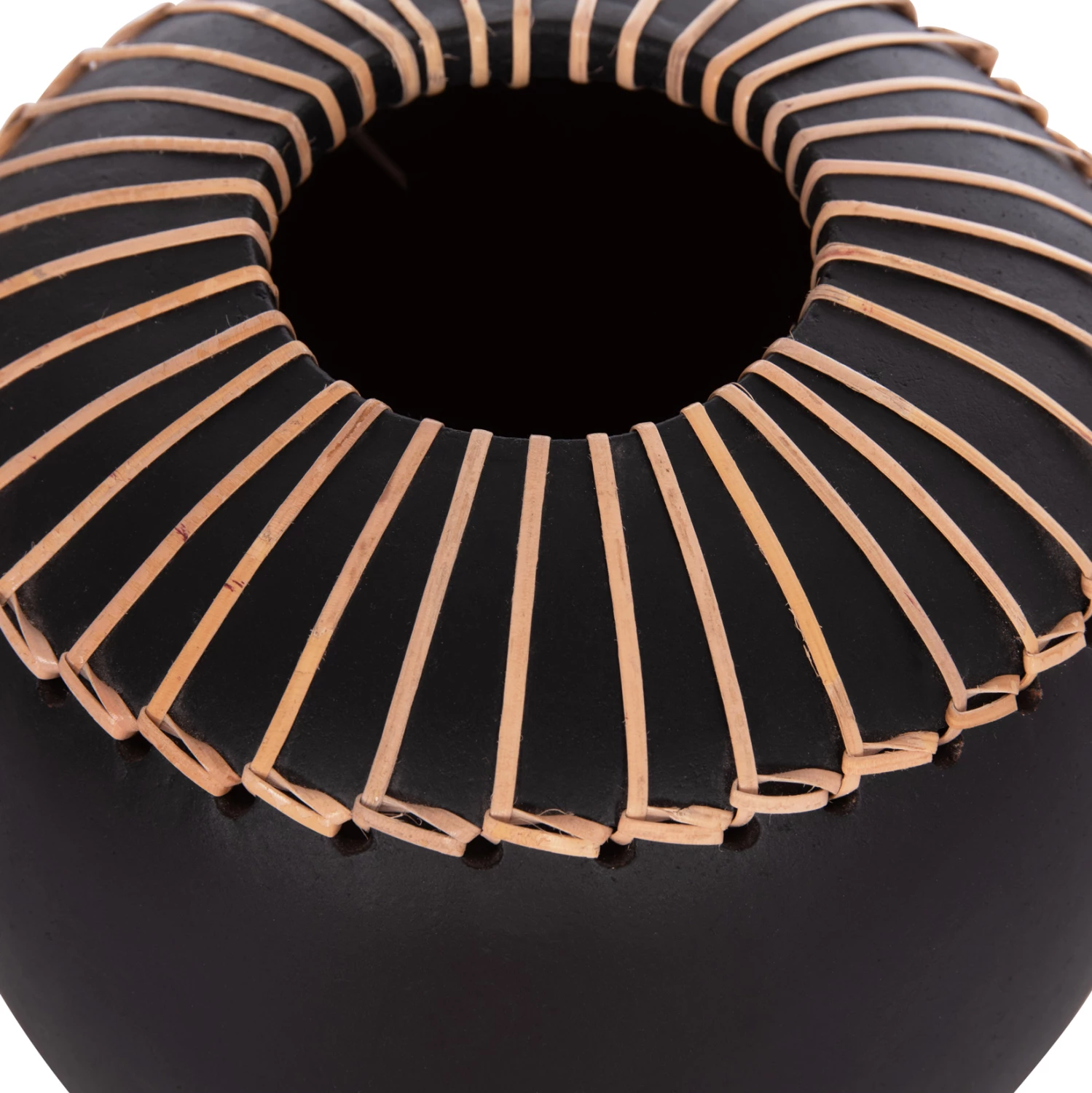 Vazo dekorative tavoline LENNOX, terrakotë e zezë, FH4675.01L, 22x20cm