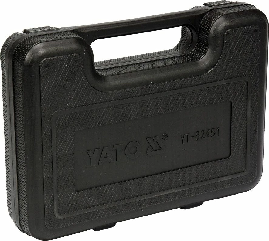 Hekur saldimi transformator Yato YT-82451 200W, rregullim temperature, ndriçim, set 6 pjesë, kuqe/zi