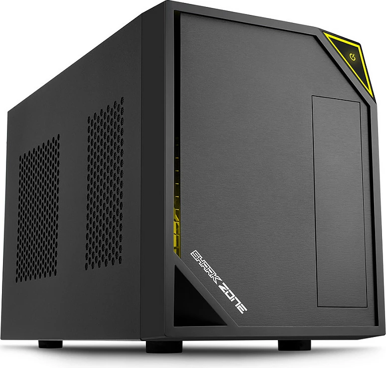 Kasë Sharkoon Shark Zone C10 Mini-ITX, metal, e zezë/verdhe