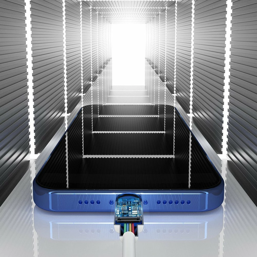 Kabllo USB-Lightning Baseus TZCALZJ-02, 1.5m, Set 2 copë, Bardhë