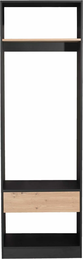 Dollap sistemi, ngjyrë e zezë-sonoma, 90x50x180 cm