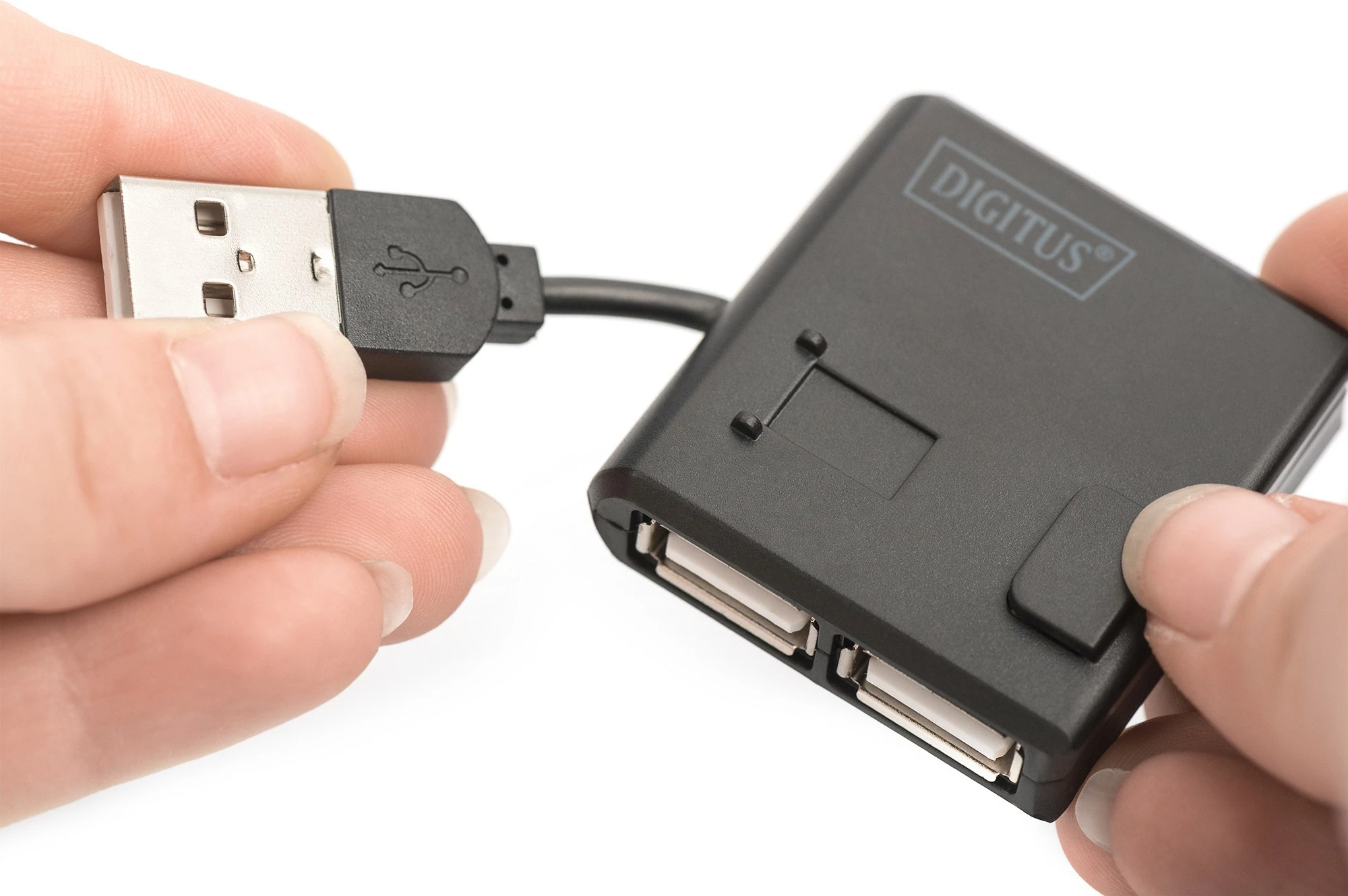 Hub USB Digitus, 4-Port, USB 2.0, 480 Mbit/s, Ngjyrë e zezë