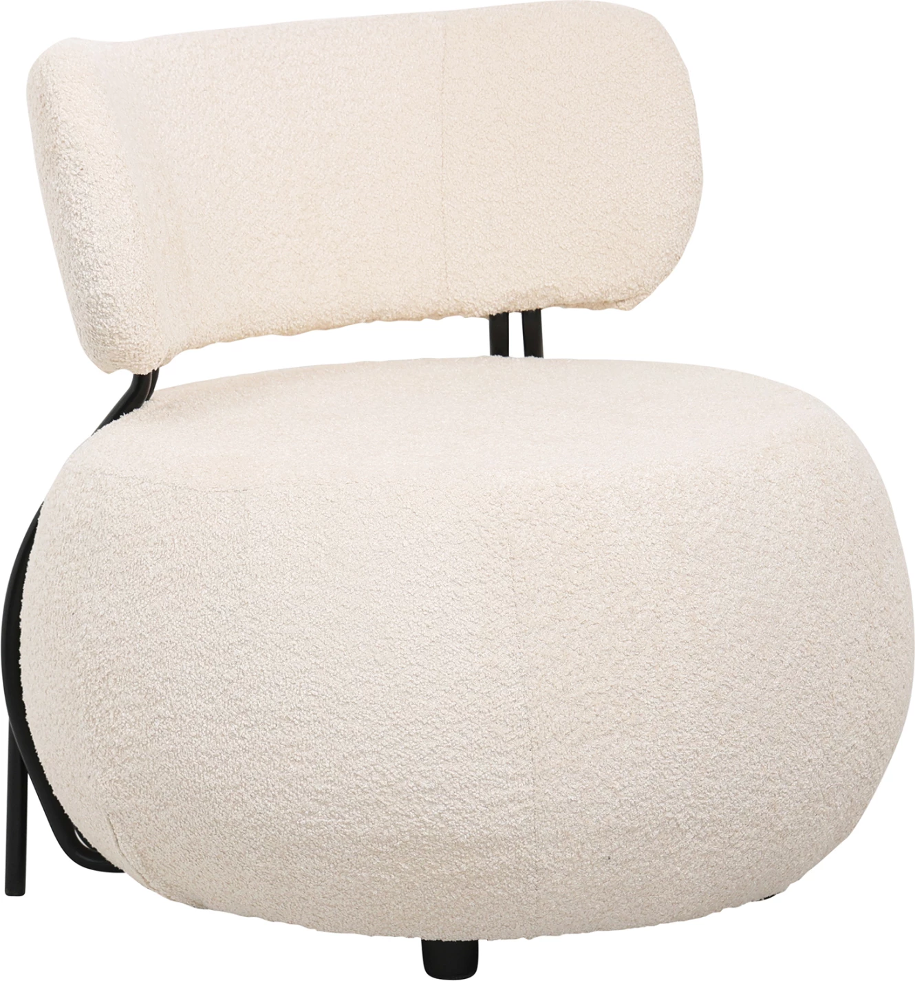 Karrige për pushim rrethore KARSEN FH9598.06 pëlhurë boucle ecru 79x78,5x76Hcm