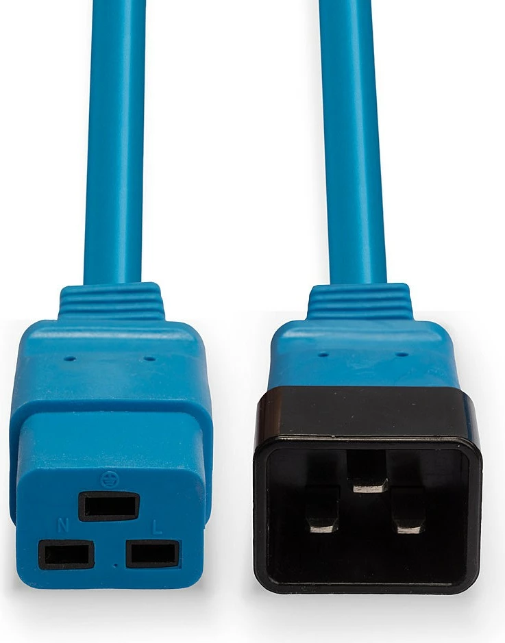 Kabllo energjie LINDY IEC C19 në C20, 3m, blu