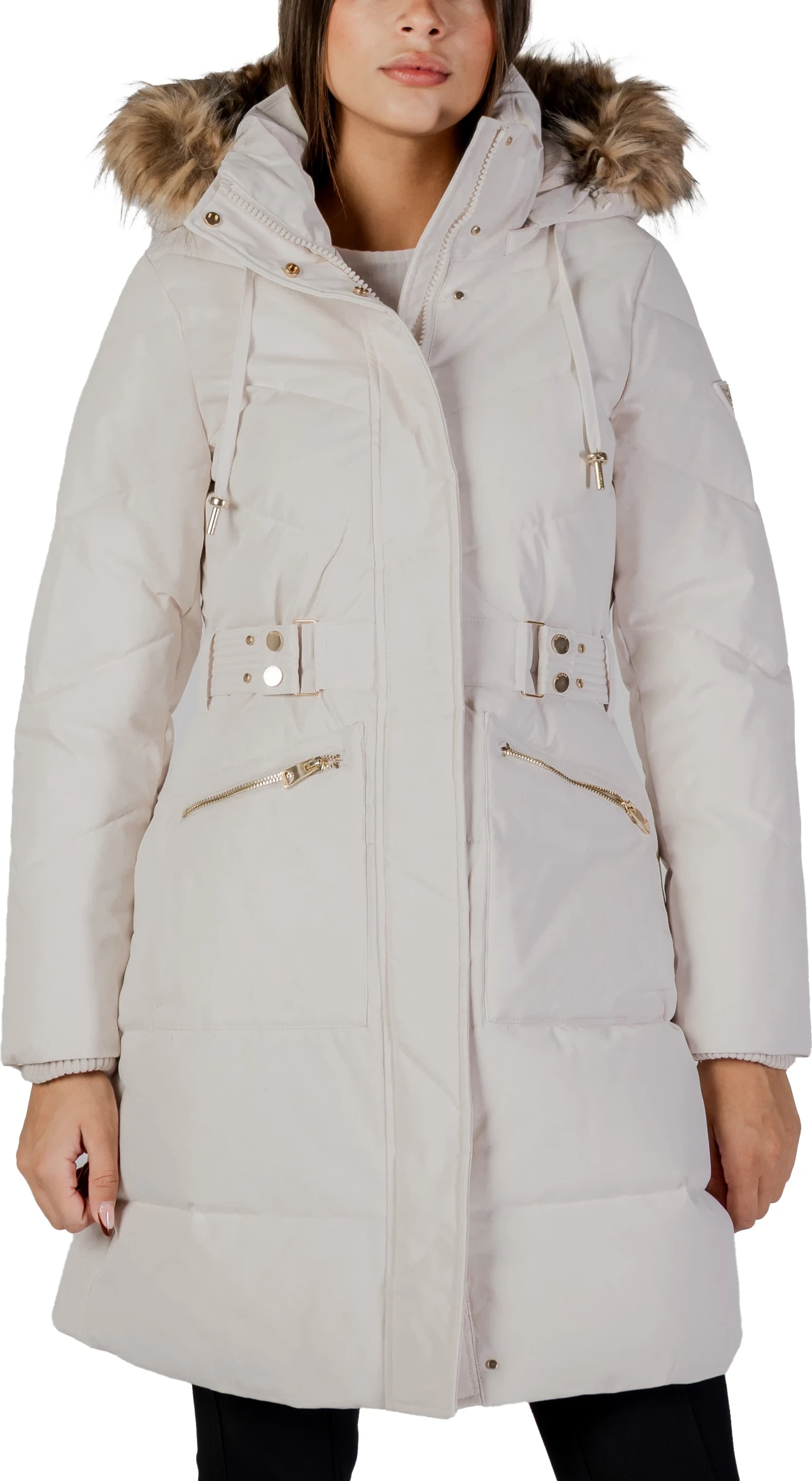 Pallto puffer për femra Guess Fatema W5BL45 WGJR2, krem