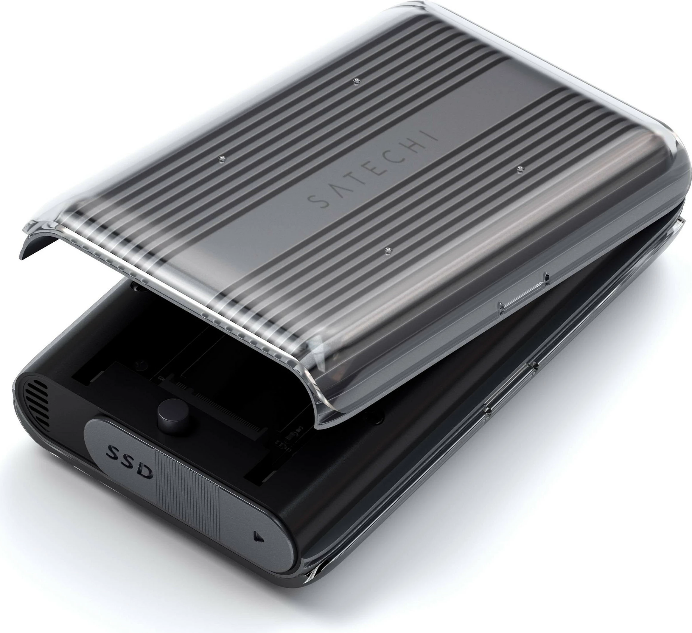 Kuti eksterne për SSD NVMe Satechi USB4 NVMe SSD Pro Enclosure, gri