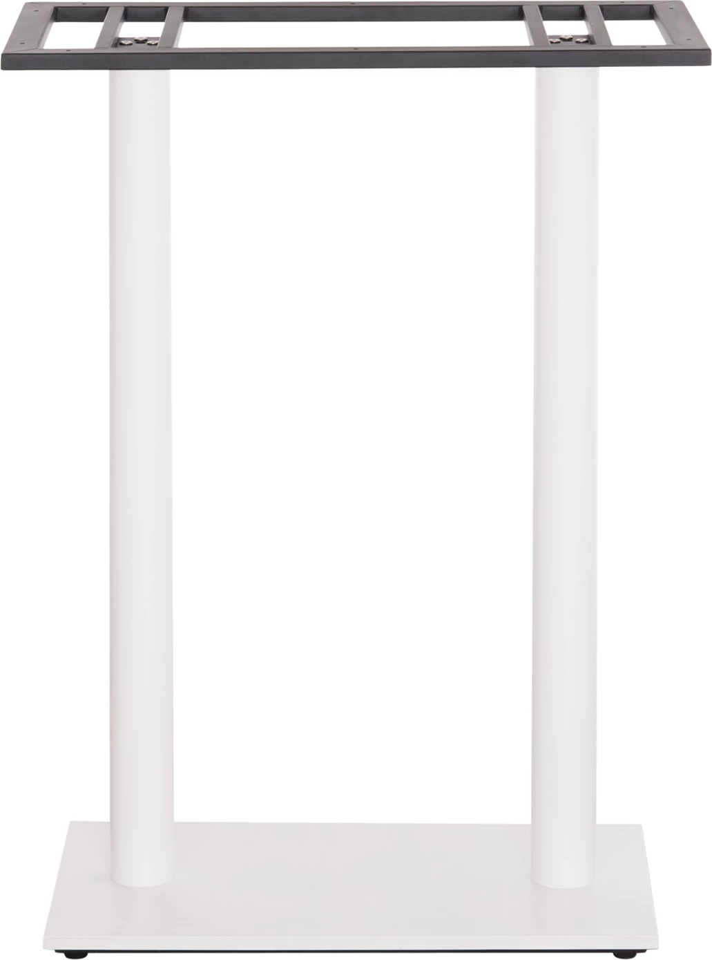 Bazë për tavolinë bar, dy këmbë, metal, ngjyrë e bardhë matte, 80x40x108 cm