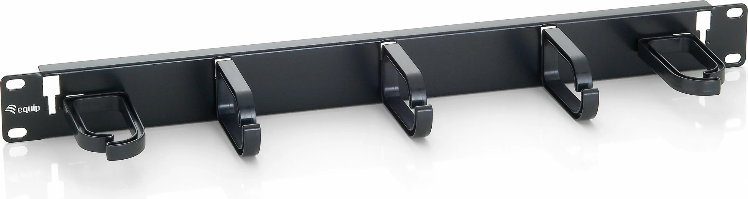 Panel menaxhimi kabllosh Equip 19" rack, plastikë/çelik, 1U, i zi