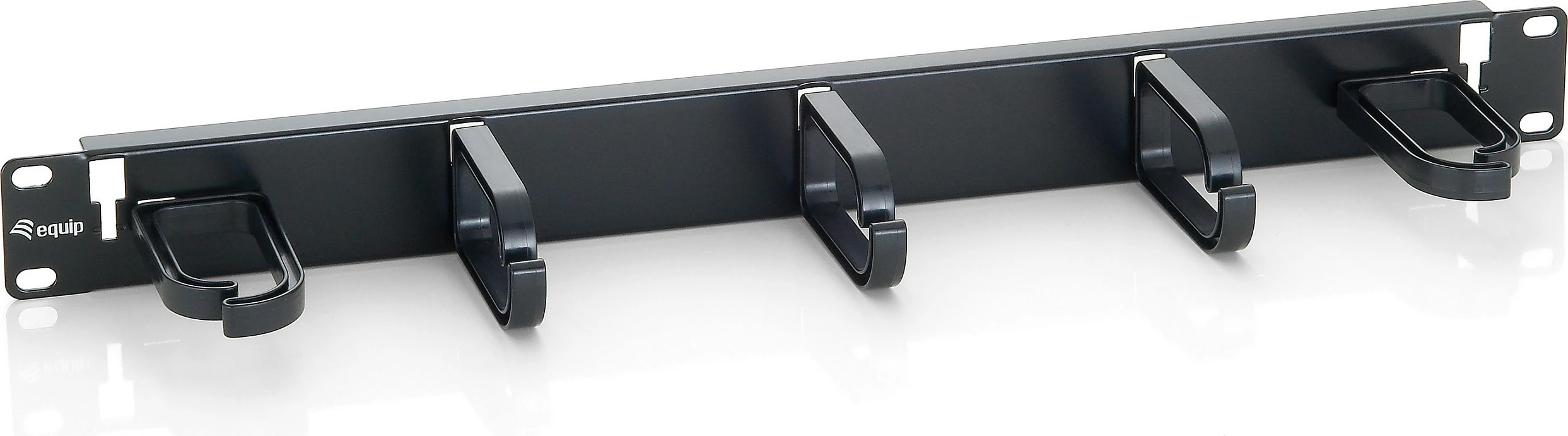 Panel menaxhimi kabllosh Equip 19" rack, plastikë/çelik, 1U, i zi