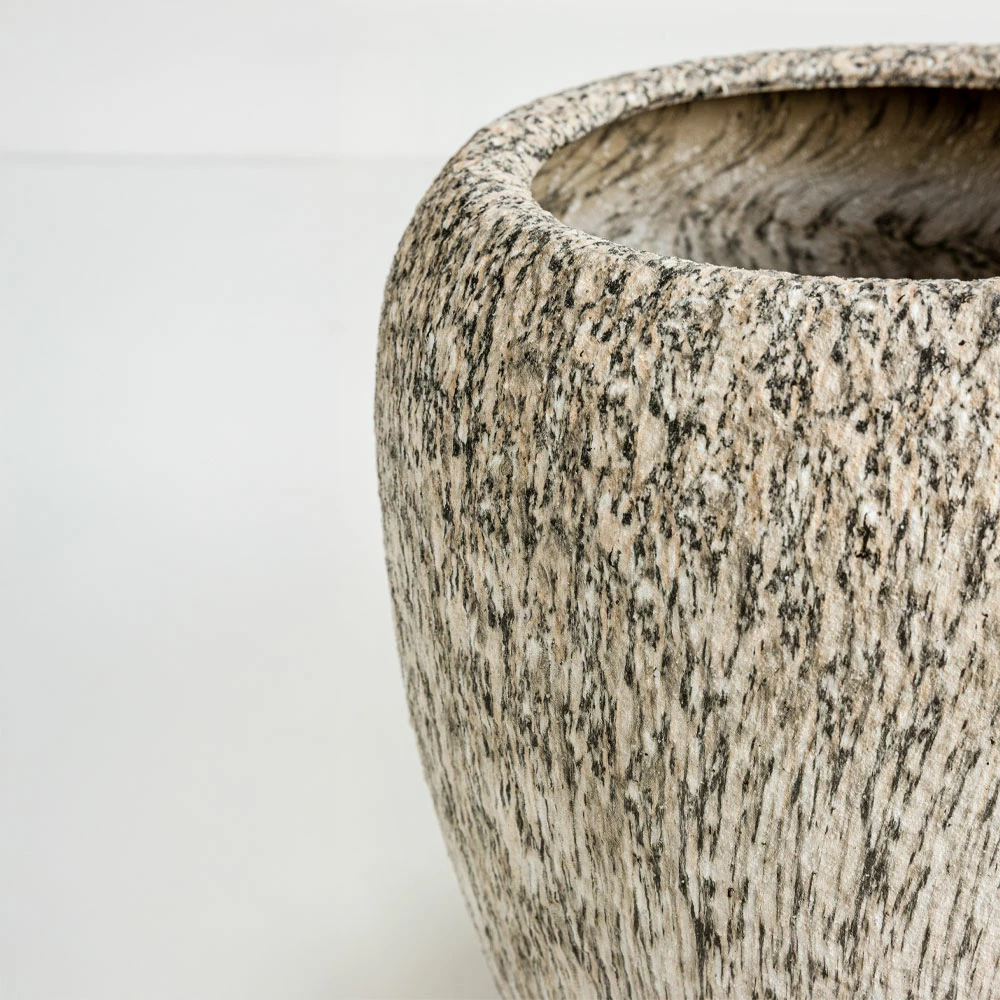 Set dy vazo KANCHE, qeramikë, bezhë e zezë, 48x48x39