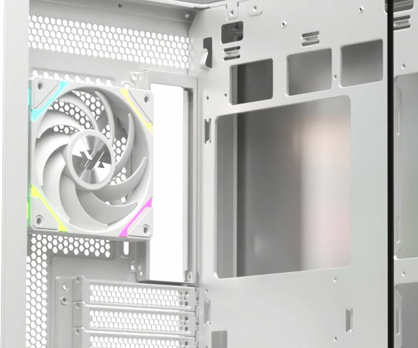 Kasë XYZ PC GEAR Trifecta ARGB X-CS-TRIFECTA-W Midi Tower, USB-C, tempered glass, e bardhë
