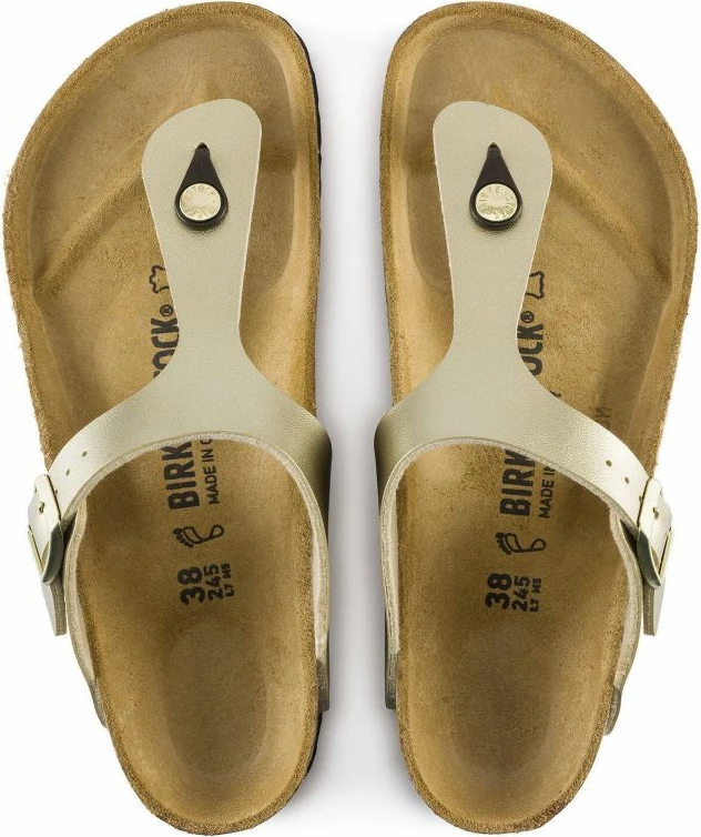 Flip-flops për femra Birkenstock, të arta