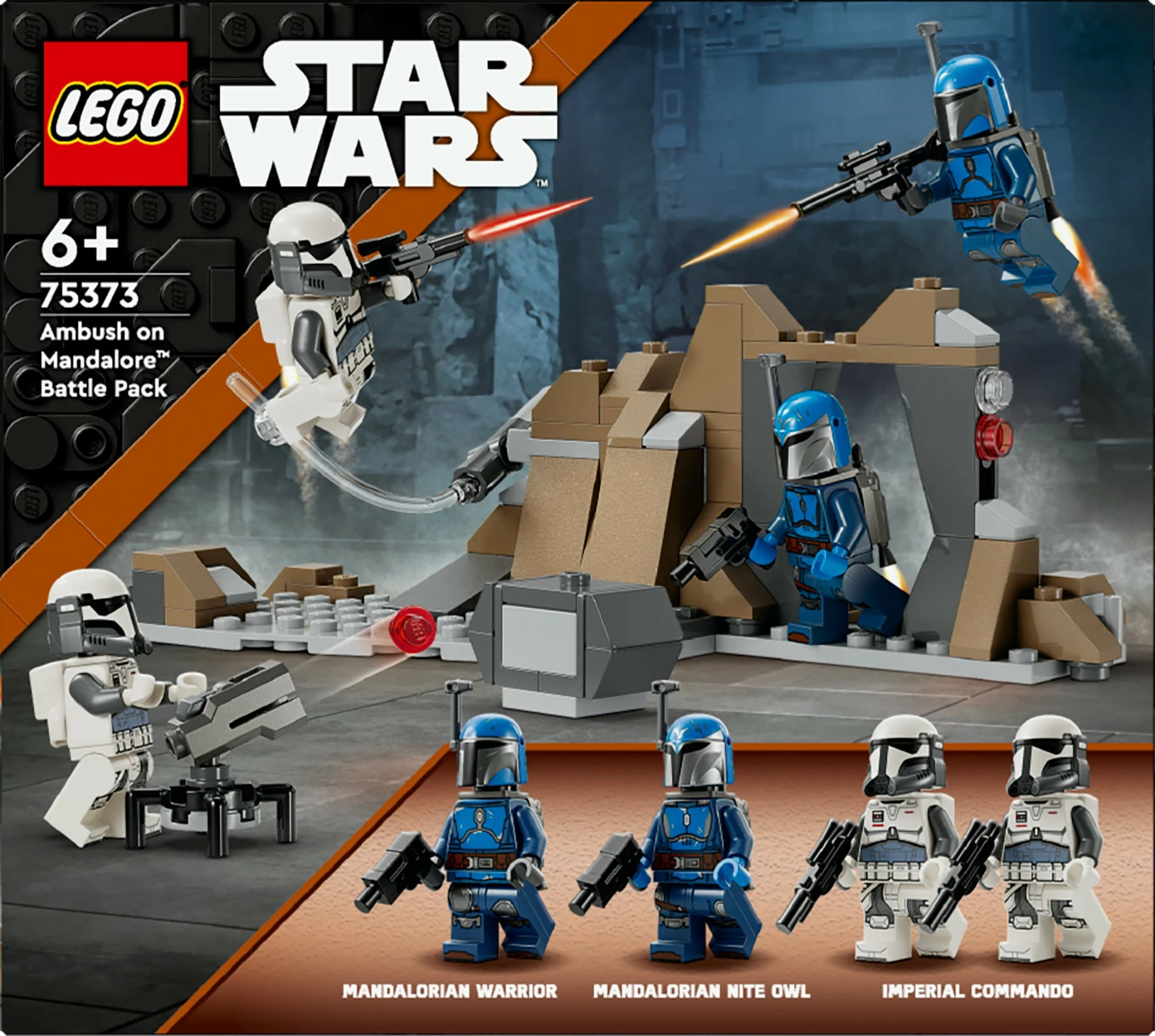 Set ndërtimi LEGO Star Wars 75373 Ambush on Mandalore Battle Pack, 109 pjesë, multikolor